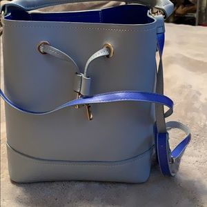 Blue cross body bag